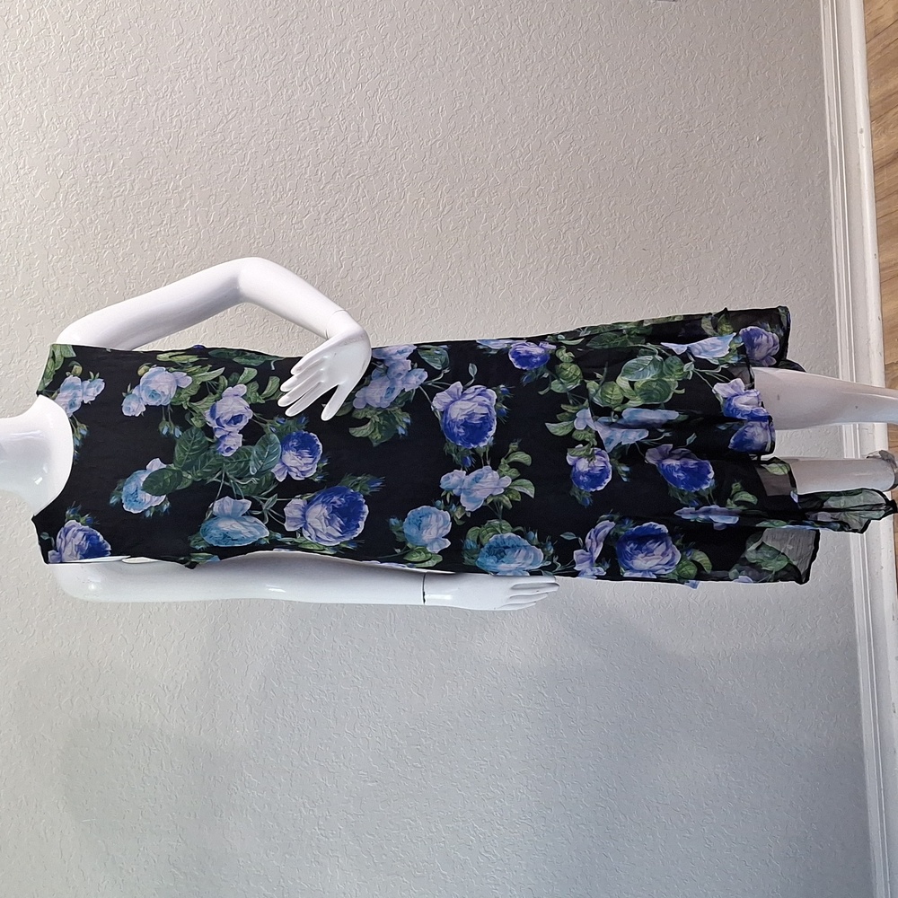 Calvin Klein Dress Black Floral NWT